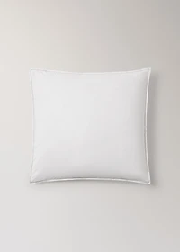 Washed cotton percale pillowcase with zigzag stitching 60x60 cm