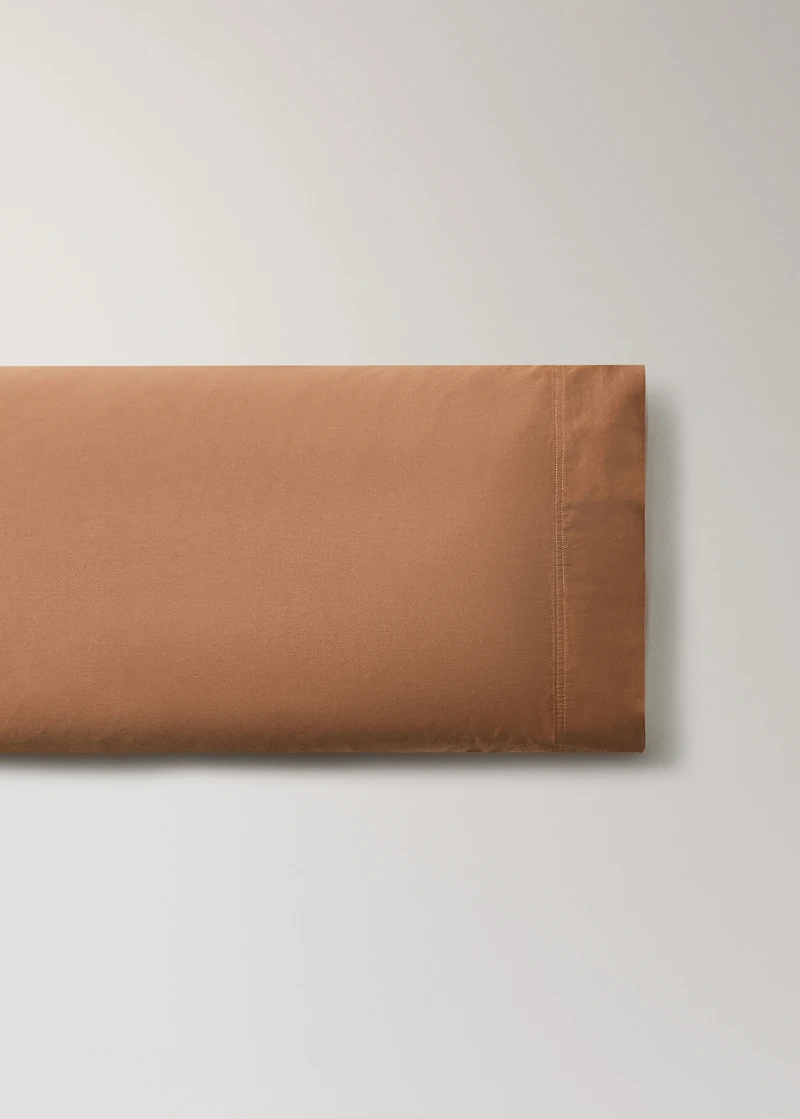 Washed satin cotton pillowcase with double stitching 45x110 cm