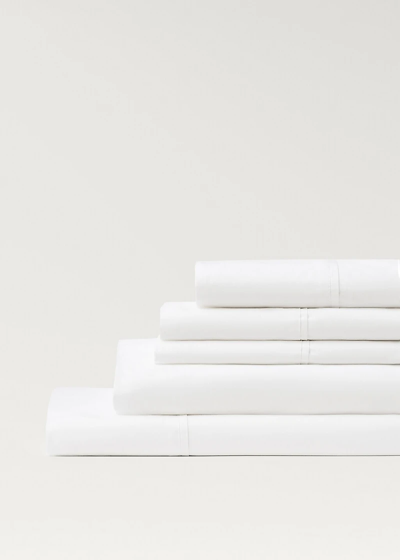 300-thread count percale cotton fitted sheet for 53.15/55.12 bed