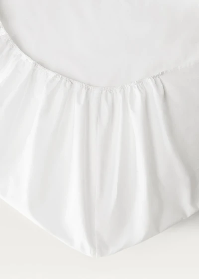 Percale cotton fitted sheet 300 threads for king bed