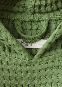 Children's poncho waffle cotton