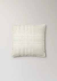Cotton checked-print cushion cover 50x50 cm