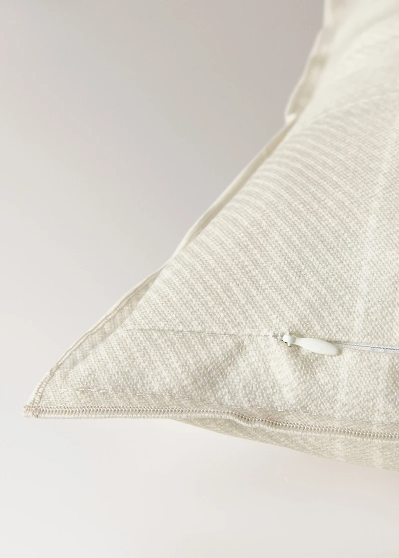 Cotton checked-print cushion cover 50x50 cm