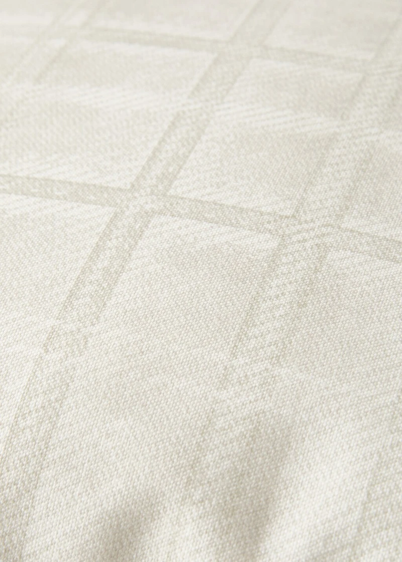 Cotton checked-print cushion cover 50x50 cm