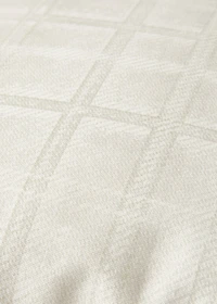 Cotton checked-print cushion cover 50x50 cm