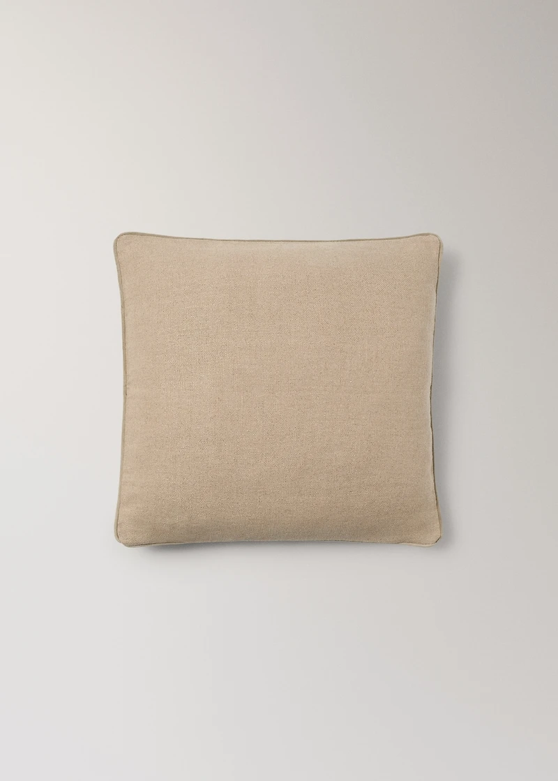 Linen floral-print cushion cover 50x50 cm