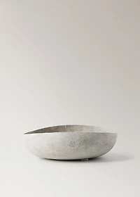 Large textured metal decorative bowl