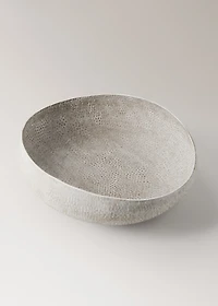 Large textured metal decorative bowl