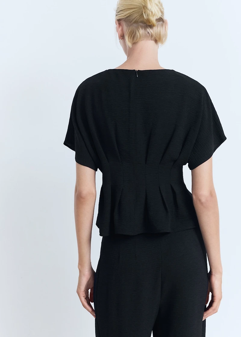 Fitted peplum blouse