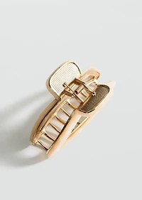 Pearl-effect hair clip