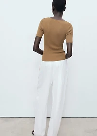 Mixed ribbed sweater