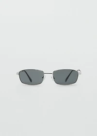 Rectangular metal frame sunglasses