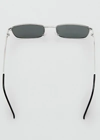 Rectangular metal frame sunglasses