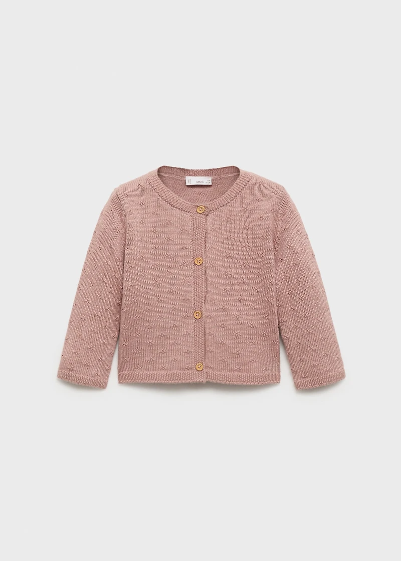 Embroidered knit cardigan