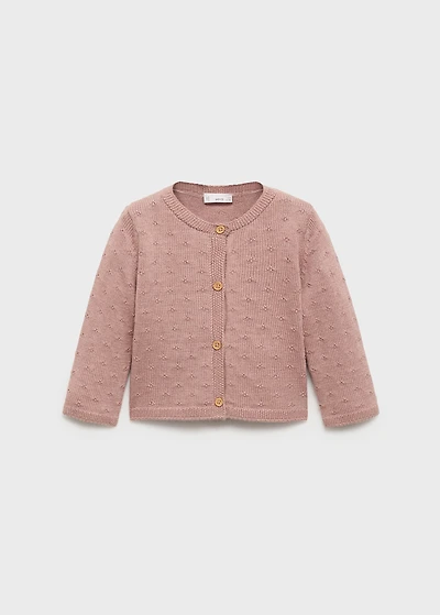 Embroidered knit cardigan