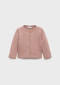 Embroidered knit cardigan