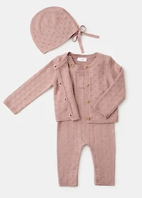 Embroidered knit cardigan