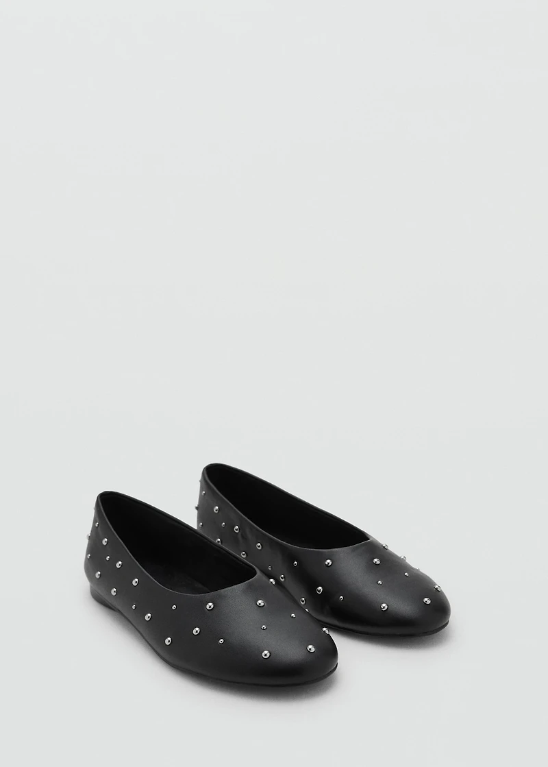 Studded ballet flats
