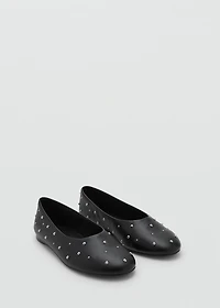 Studded ballet flats