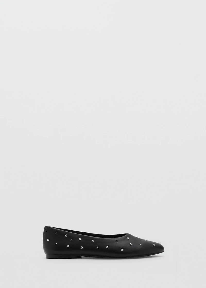Studded ballet flats