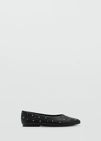 Studded ballet flats