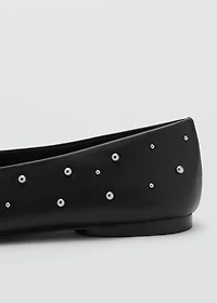 Studded ballet flats