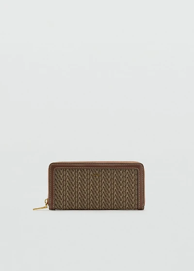 Large jacquard wallet with logo