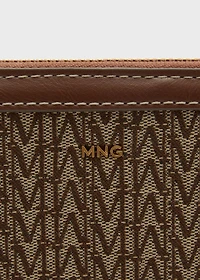 Large jacquard wallet with logo