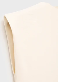 Flared knit dress with perkins collar