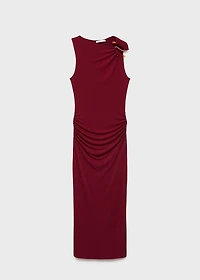 Draped dress with jewel detail