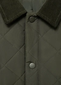 Quilted anorak with shirt collar