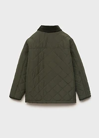 Quilted anorak with shirt collar