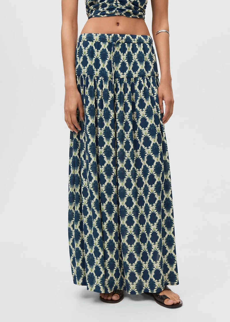 Printed long skirt