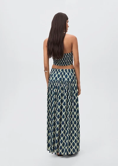 Printed long skirt