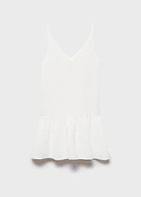 Dress with lace flounces