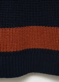 Knitted sweater with perkins neck