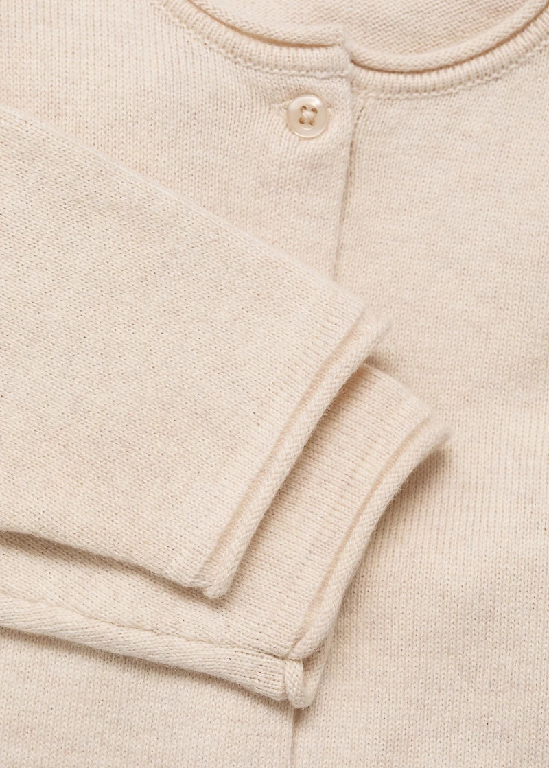 Knitted button cardigan