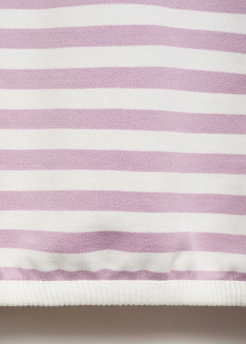 Striped cotton-blend sweatshirt