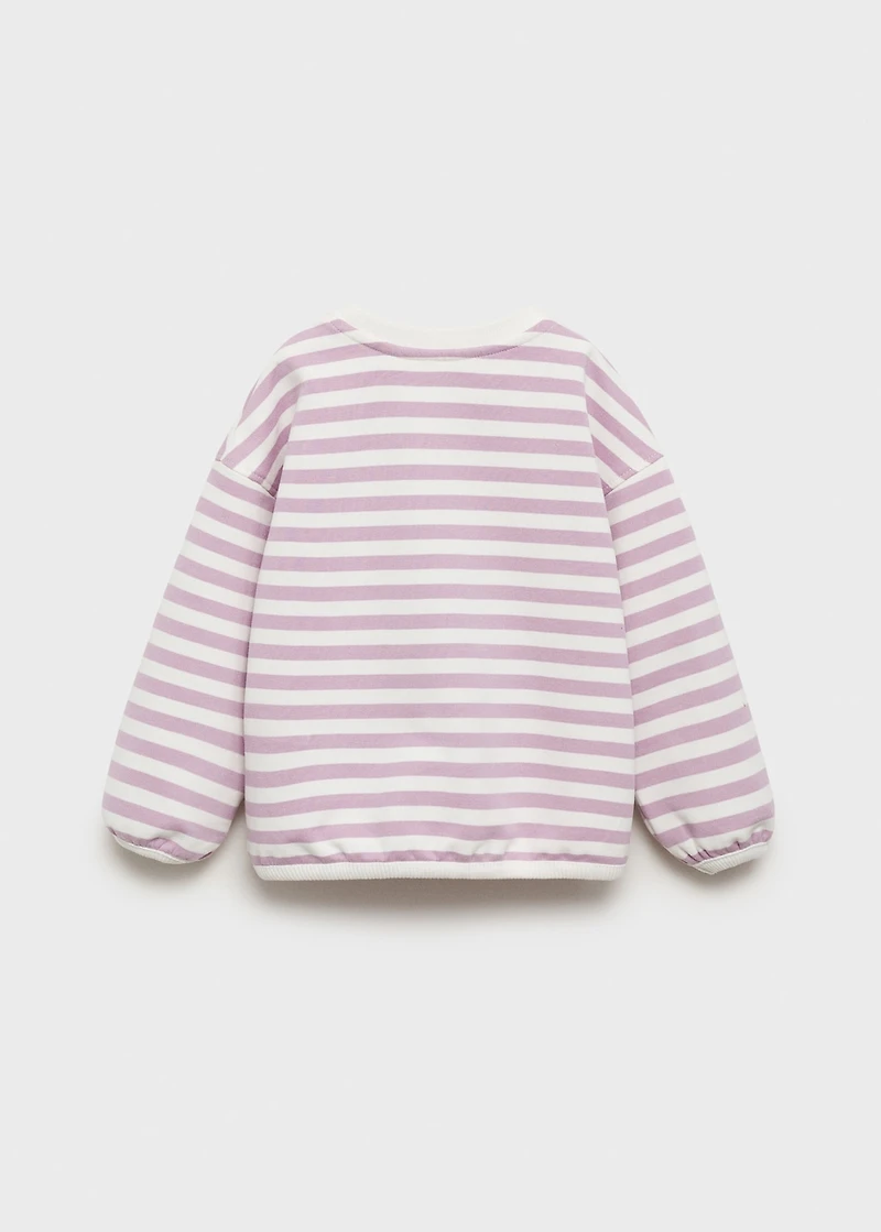 Striped cotton-blend sweatshirt