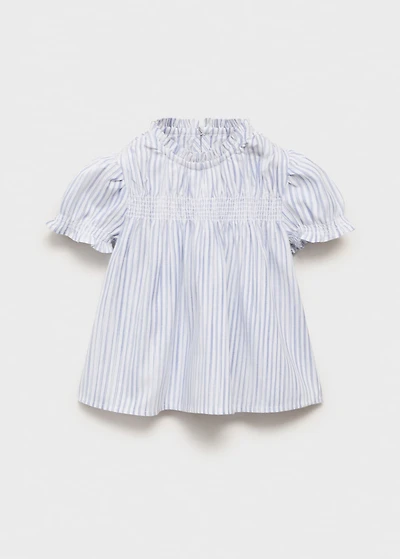 Ruched striped blouse