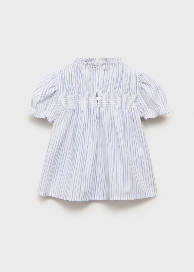 Ruched striped blouse