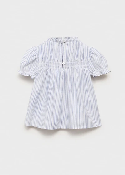 Ruched striped blouse