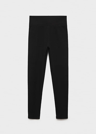 Cotton ribbed leggings