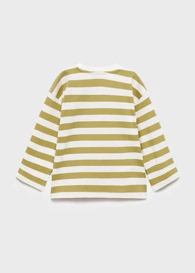 Chest-pocket striped T-shirt