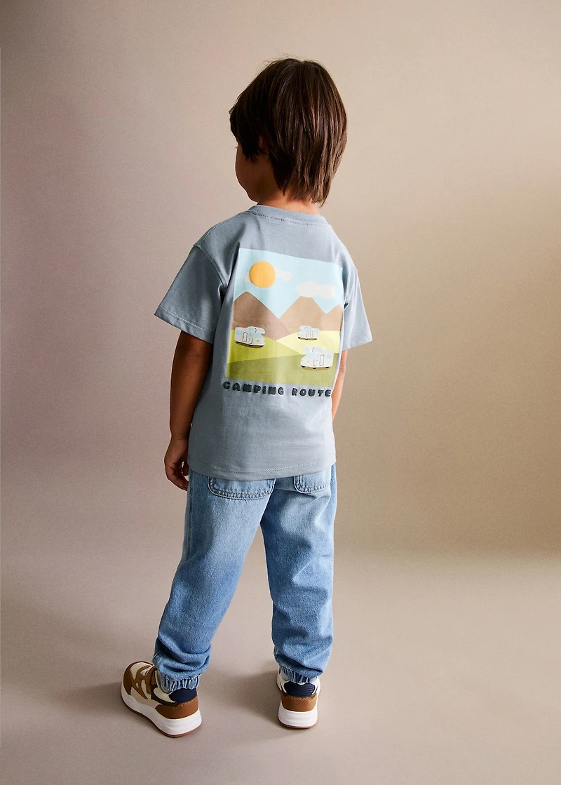 Mountain-print t-shirt