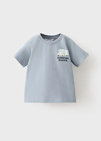 Mountain-print t-shirt