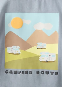 Mountain-print t-shirt