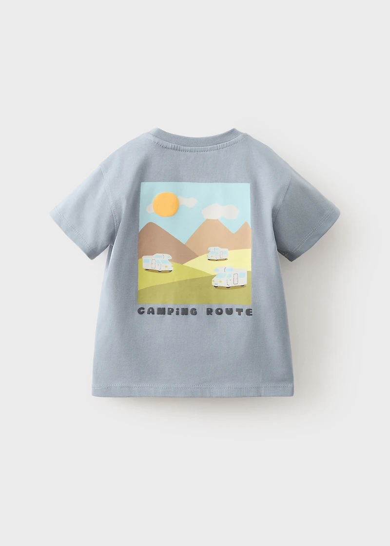 Mountain-print t-shirt