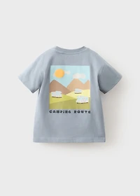 Mountain-print t-shirt