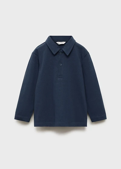 Plain cotton polo shirt